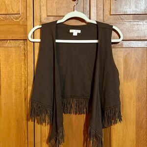 Vintage Target Xhilaration Brown Fringe Vest